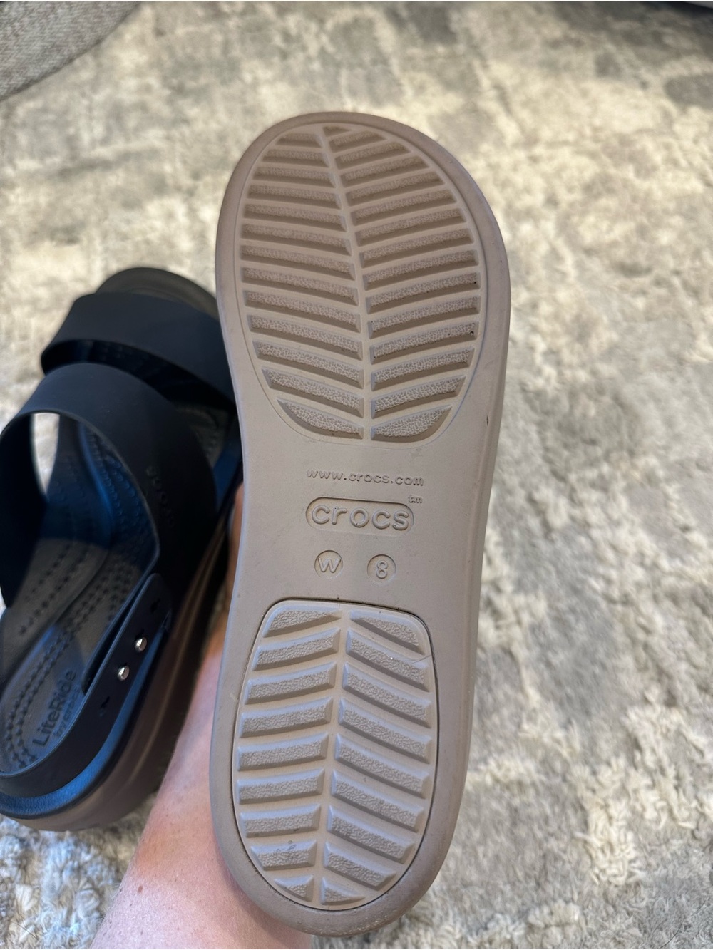 Crocs Lite Ride Brooklyn Low Wedge Sandal Size 8 - Picture 5 of 5